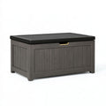 Cassapanca contenitore da esterno 120 x 56 x 63 cm in resina grigio antracite con coperchio