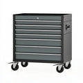 Carrello portautensili 77 x 46 x 97 cm in acciaio grigio antracite con 7 cassetti e ruote